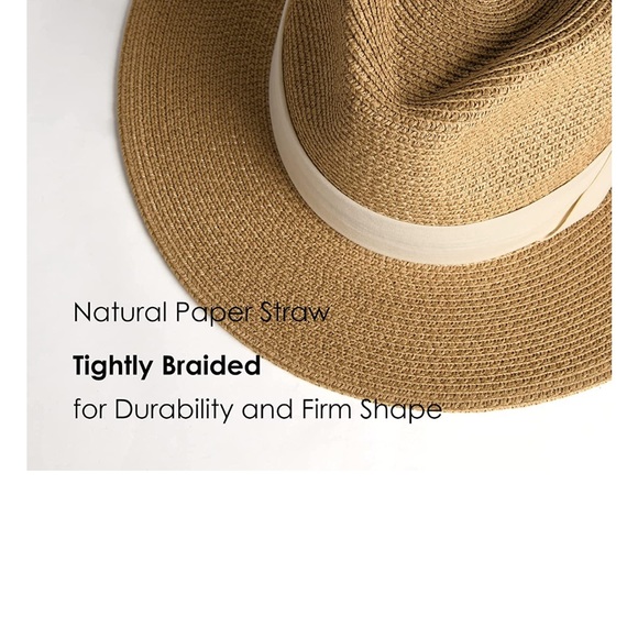 FURTALK Womens Beach Sun Straw Hat UV UPF50 Travel Foldable Brim Summer UV Hat - Picture 7 of 9